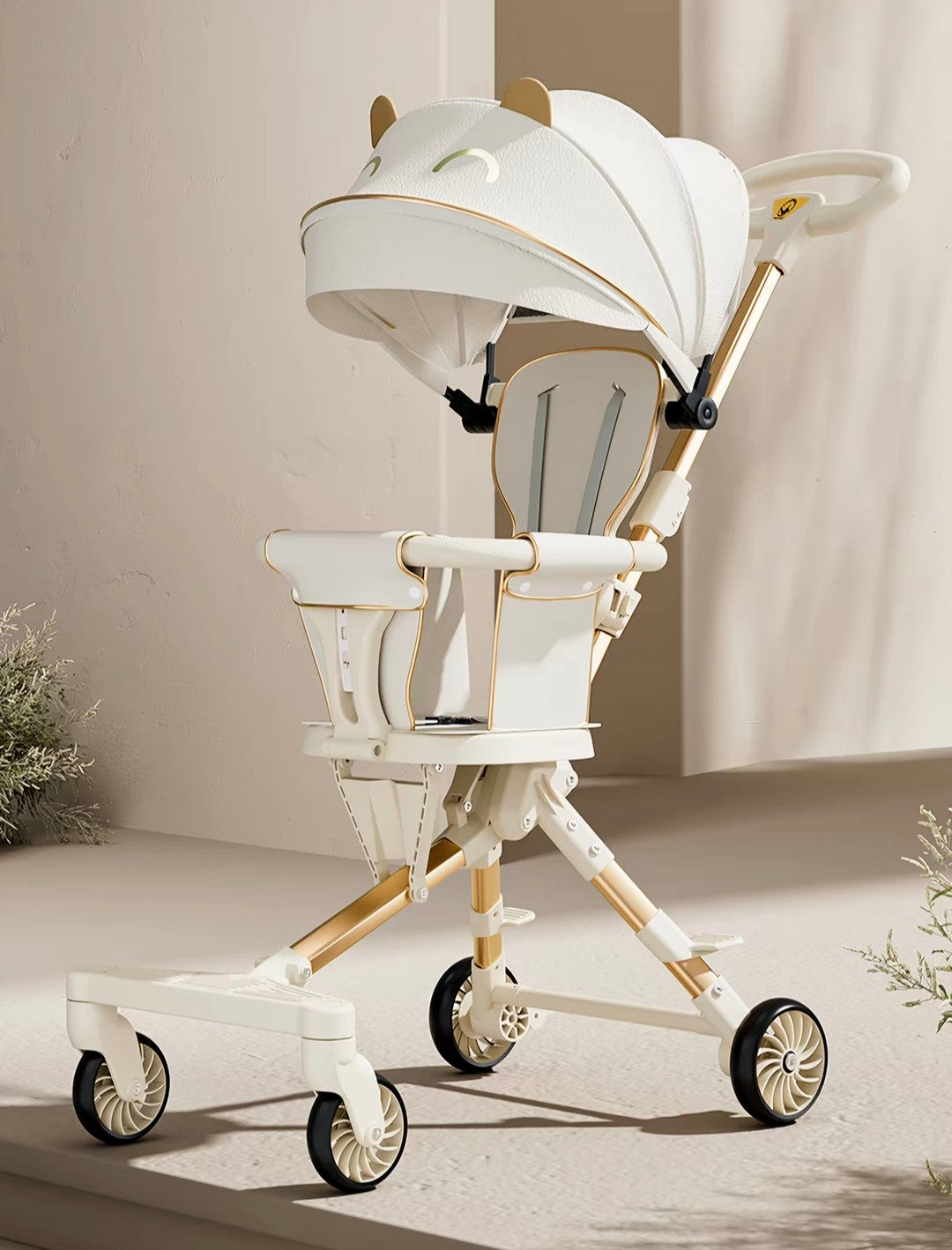 Luxury Lightweight Travel Stroller & Toddler Caddy