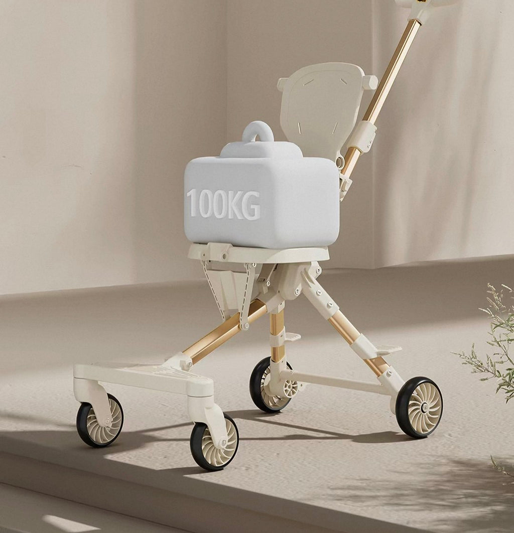 Luxury Lightweight Travel Stroller & Toddler Caddy