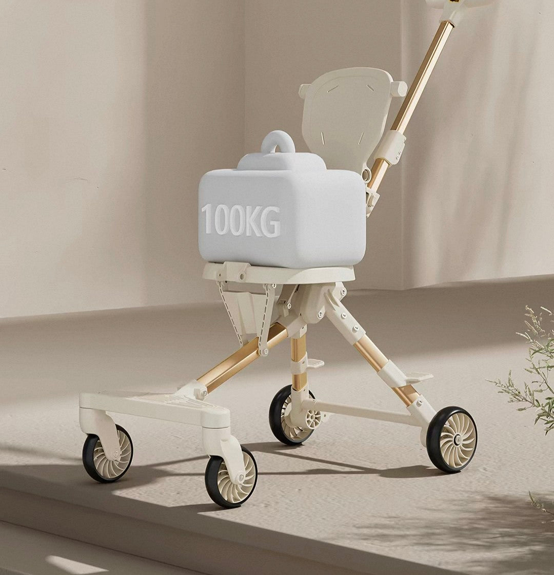 Luxury Lightweight Travel Stroller & Toddler Caddy