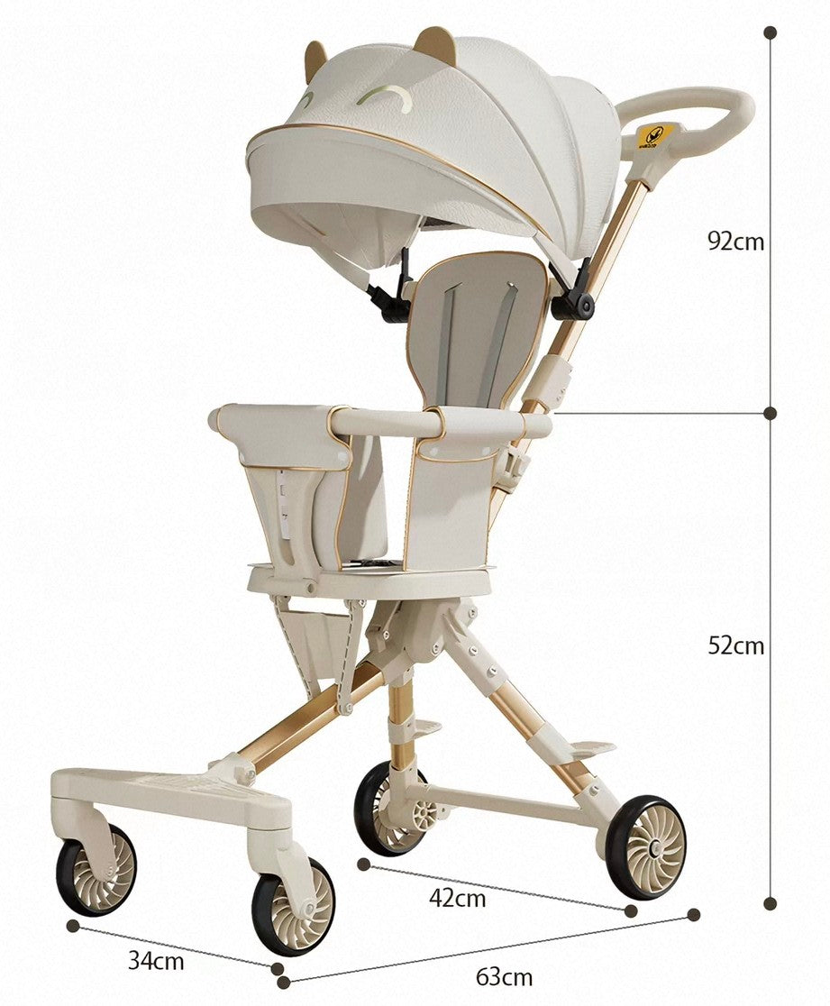 Luxury Lightweight Travel Stroller & Toddler Caddy